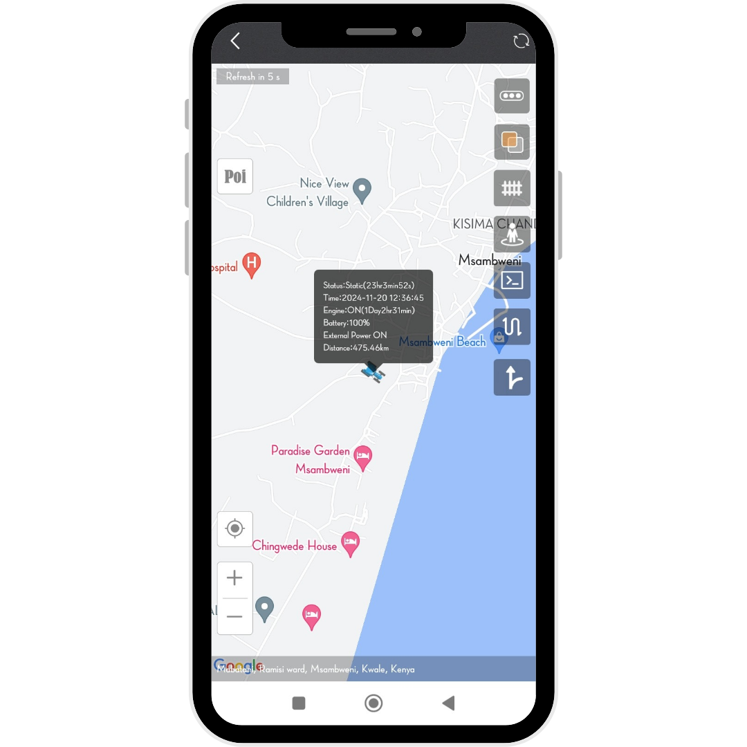 ITRACK GPS tracking application monitoring